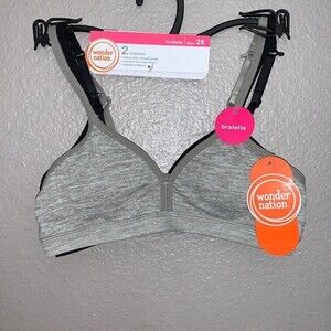 Wonder nation, girl bralette set of 2. Converts to race back